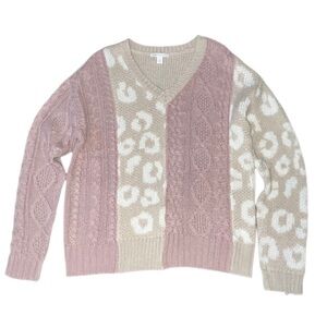 Cato Leopard and Blush Sweater